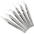 Precision Ceramic Inverted Soldering Tweezers 6pcs Non-conductive Antimagnetic with Pointed Curved Tips