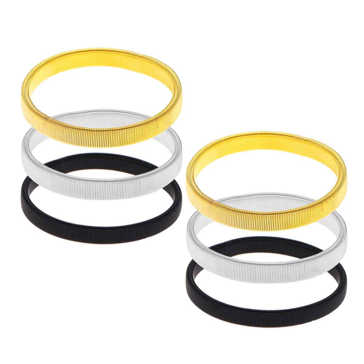 3 pairs of anti-slip sleeve holders, sleeve holders, elastic metal bracelets for long-sleeved shirts, to fix long sleeves, for waiters, women and