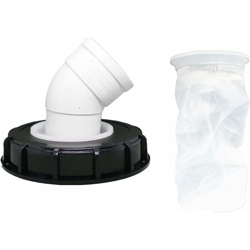 163mm Nylon Rainwater Filter with Lid, 45° Inlet, Washable, Compatible with IBC Water Tank DN 150