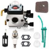 STIHL FS55 FS55R FS55RC FS38 Carburetor Kit with Air Filter Fuel Pump Spark Plug