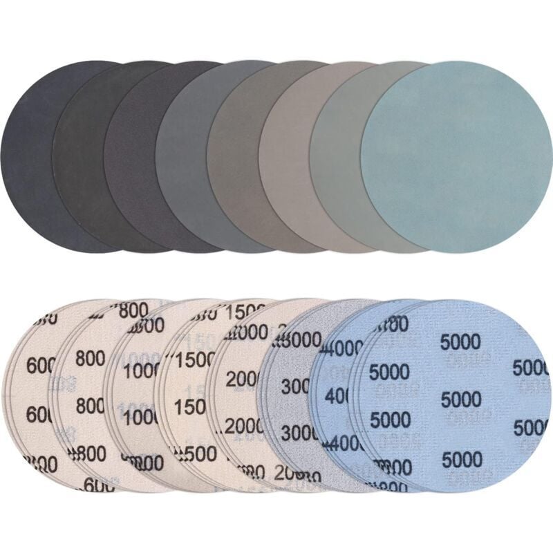 Wet Dry Sanding Discs 50mm 24-Piece 600-5000 Grit for Polishing Metal Wood