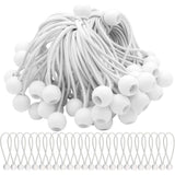 Elastic Rubber Straps with Balls for Marquees Tents Banners Tarpaulins 50 Pack