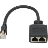 RJ45 Splitter Adapter 1 to 2 Port CAT8 Network Ethernet Splitter for Home Office