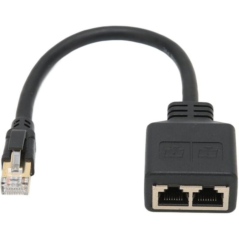 RJ45 Splitter Adapter 1 to 2 Port CAT8 Network Ethernet Splitter for Home Office
