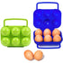 Portable Plastic Egg Carton Foldable 6 Compartments Large Capacity Egg Storage Box Holder Organizer for Refrigerator and Crisper