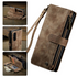 Compatible with Samsung Galaxy Z Fold 3 Case, Samsung, Retro Wallet Design, Card Slots, Magnetic Stand \u0026 Strap
