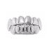 2-pack Silver Grillz Compatible with ASAP Hip Hop Bling Jewelry for Teeth