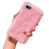 Compatible with Apple iPhone 7 8 SE Case Fluffy Fur Pink Mobile Cover Protective Case