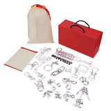 Wire Puzzle Set 20 Pack Metal IQ Brain Training Toys