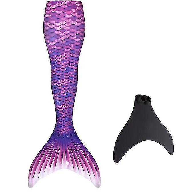 Children's Mermaid Tail for Swimming with Monofin, Purple, Adult Size XL, Compatible with Water Play
