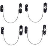 Window Locks Childproof 4 pcs Black-Compatible Window Limiters for Safety