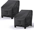 Garden Furniture Covers, Waterproof, 2-Pack, Lawn Mower Chair Covers 600D Heavy Duty Oxford Fabric, Large Covers for Lounge Chairs with Deep Seat