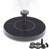 Solar Fountain 16cm Black Water Pump with Solar Panel Compatible with Garden Decor