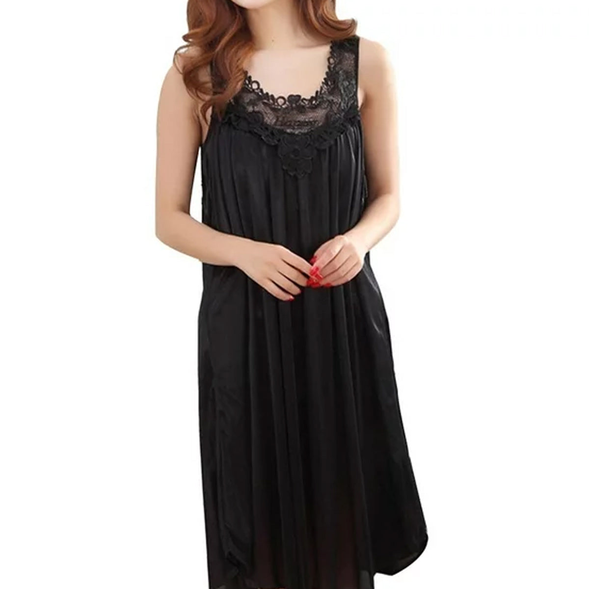 Women's Summer Lace Patchwork Pajamas Nightgown Sleepwear
