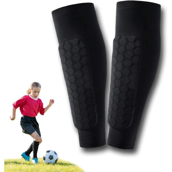 Kids Football Shin Guards and Socks Set Size M