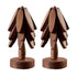 Tree Shape Wooden Coasters Set of 2, Wooden Insulation Mat