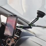 Tablet Holder for iPad Pro Air 4-13 inch Compatible with Car SUV Truck Long Arm Suction Cup Mount Windshield Window Black