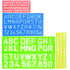 4-piece stencil set, letter stencils, plastic number stencils, stencils in various sizes, painting stencils for children, DIY painting learning
