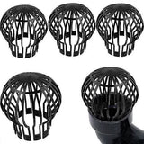 Black Gutter Covers Set of 4, 145 x 11 cm Downpipe Covers for Drainage Protection