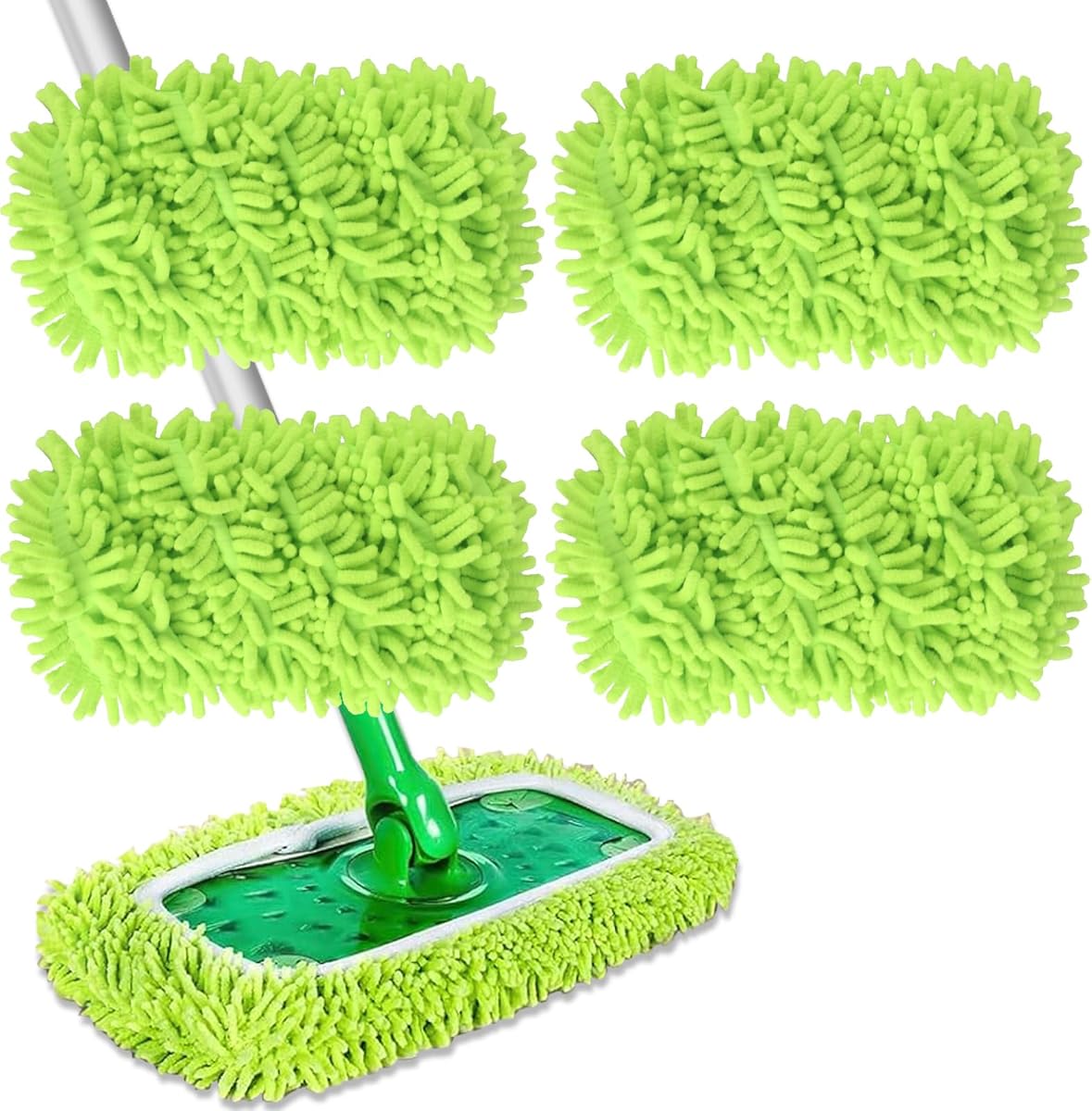 Microfiber Mop Refill Cloths for Swiffer Sweeper and Steam Mops, Reusable Washable Pads for Tile Floors