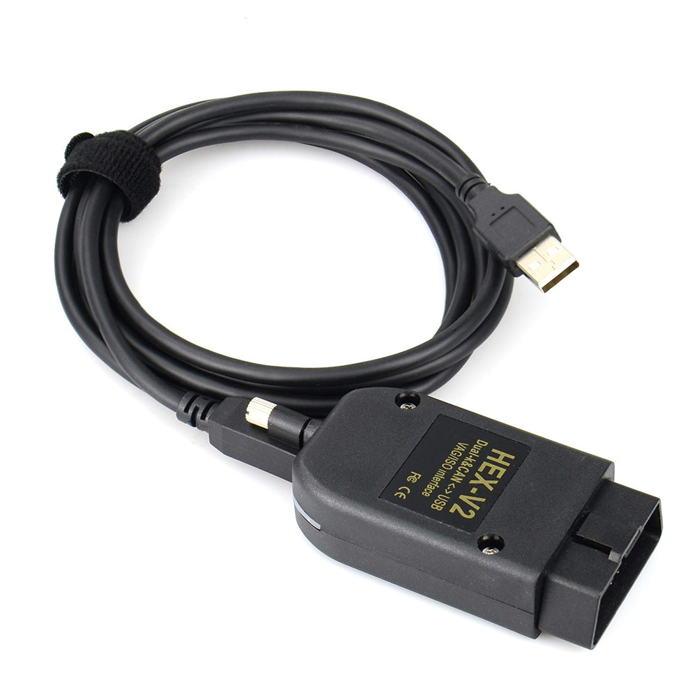 VCDS HEX-V2 OBD2 Diagnostic Cable for VW Audi Skoda Seat VAG Cars, USB Interface Scanner with VCDS Software, Unlimited VINs, Multi-Language