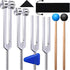 Tuning Forks Set 4 Pack 128Hz 256Hz 512Hz 528Hz with Hammer for Sound Healing Vibration Therapy