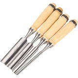 Woodcarving Chisels Set 6mm 12mm 18mm 24mm 4pcs Professional Woodworking Tools Wood Carving Sculpture Carpenter Craft