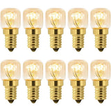 Dimmable E14 Oven Light Bulb Edison E14 T22 2700K Warm White 10-Pack for 220V Ovens 300°C Resistant 160LM