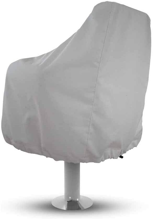 Boat Seat Cover Pedestal Pontoon Captain Boat Bench Chair Helm Protective Covers, White