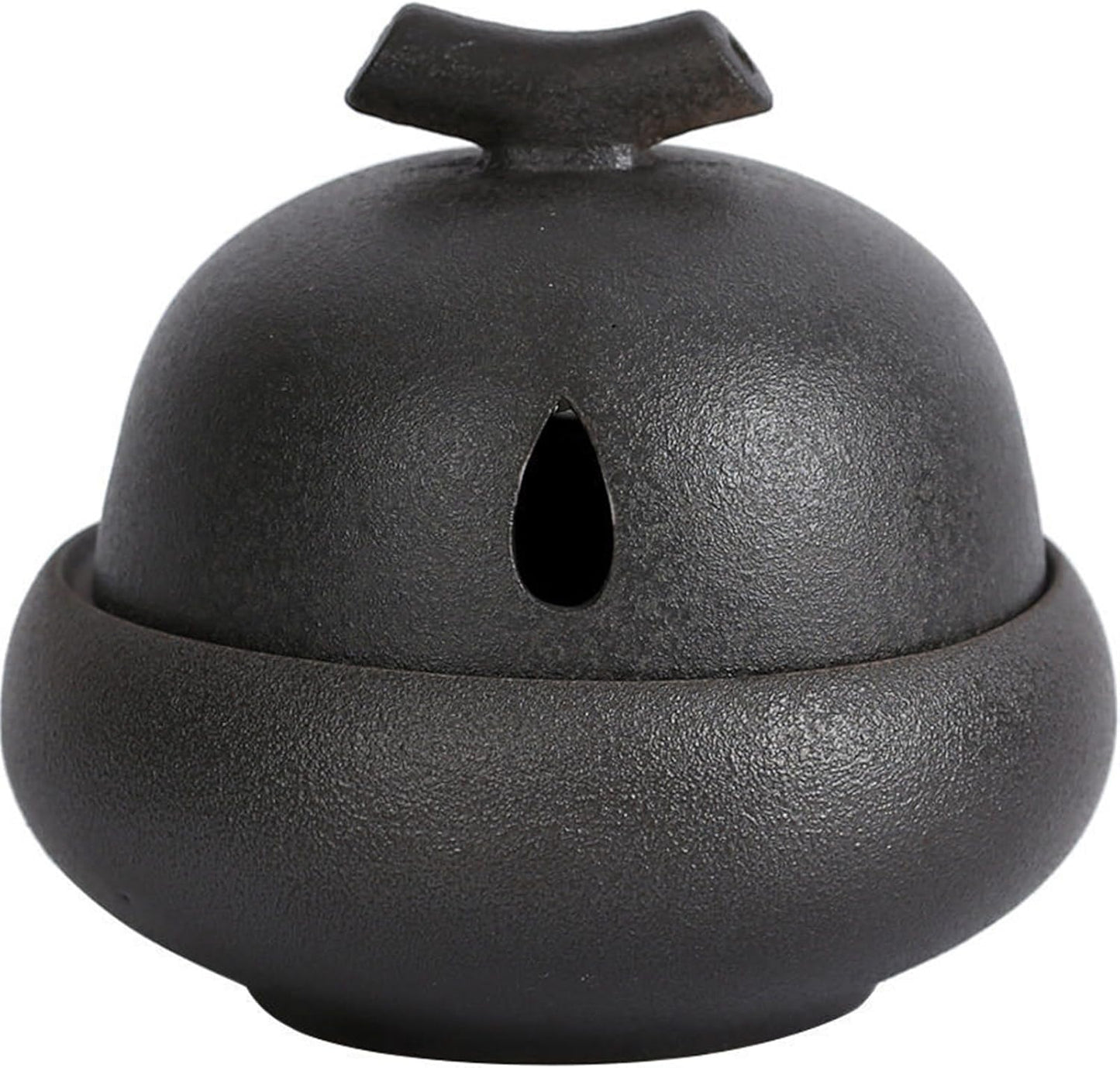 Matte Glaze Garlic Keeper for Counter Countertop Storage Ceramic Jars Garlic Holder Give it to a Friend Who Owns a Restaurant Garlic Container, Black, djdrtjtydkjtyk45154854