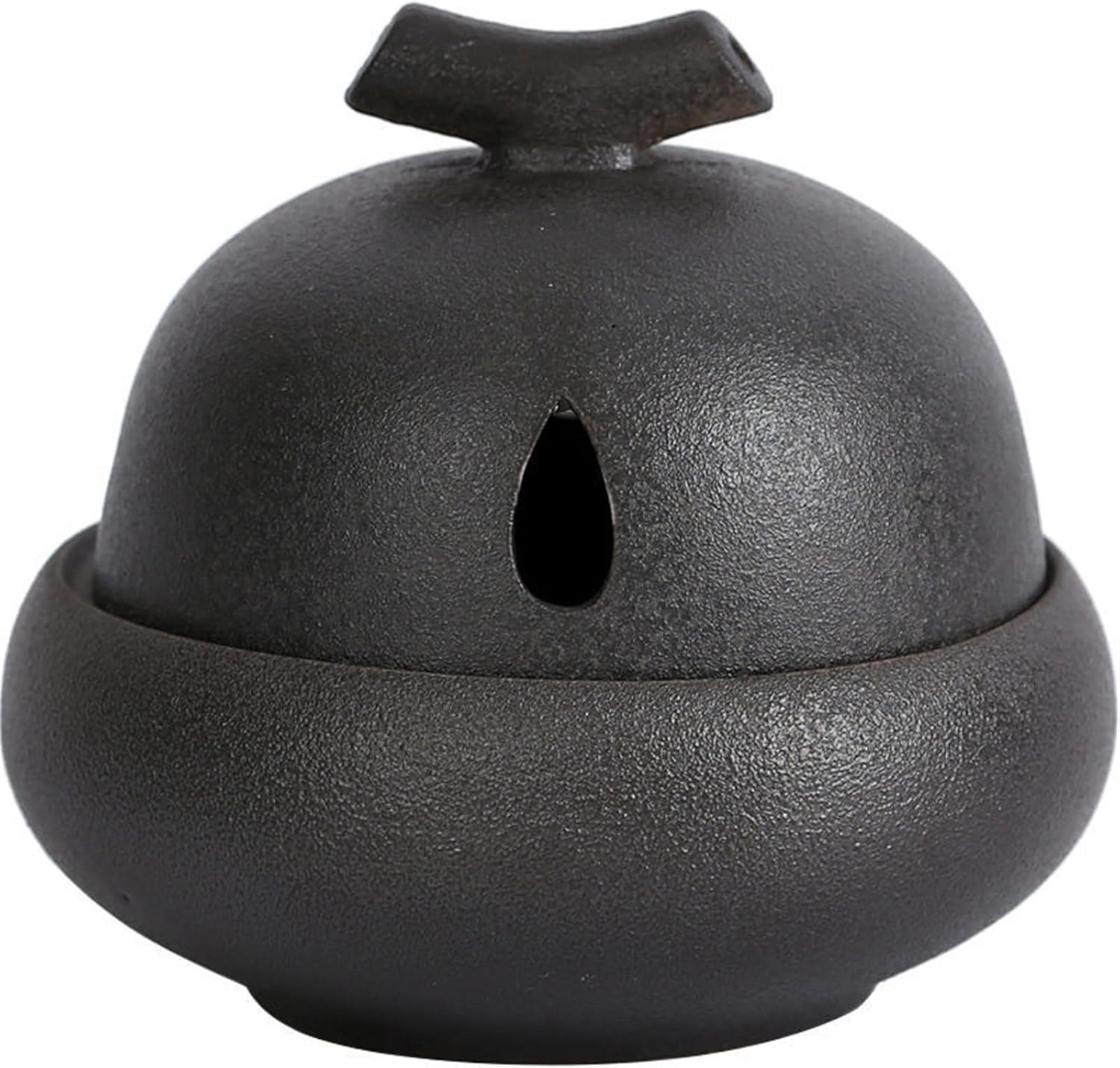 Matte Glaze Garlic Keeper for Counter Countertop Storage Ceramic Jars Garlic Holder Give it to a Friend Who Owns a Restaurant Garlic Container, Black, djdrtjtydkjtyk45154854