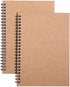 2 Pcs blank Spiral Notebooks, blank page notebook Wirebound Notepads 100 Pages (50 Sheets), 8.25" x 5.7"