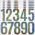Reflective Mailbox Numbers Stickers,60 PCS Self Adhesive Vinyl Waterproof Number Stickers,6 Sheets Large 3 Inch 0-9 House Numbers,for Mailbox,Signs, Door, Cars,Garbage Bins,Address Numbers(Reflective)