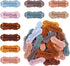 SAVITA 50 x Handmade Leather Labels with Microfibre Woven Leather Labels with Love Hearts for Crafts, Knitting, Handbags, Clothes (10 Colours)