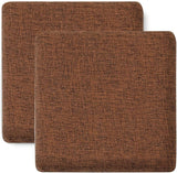 Chair Cushions Memory Foam Kitchen Chair Pads, 11 Inch Anti-Slip Square Seat Cushion for Dining Chair with Removable Non Skid Cover,Brown,2 Pack