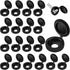 100 Pieces Hinged Screw Cover Caps Plastic Shutter Screw Caps Fold Screw Snap Covers Washer Flip Tops (Black, Large)