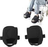 2PCS Wheelchair Shoe Holders, Oxford Wheelchair Anti-Fall Restraint Shoes Support with Fixed Straps for Elderly Patient Recovery