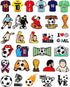 38pcs Soccer Ball Charms for Clog Shoe Decoration, Sports Soccer Football Shoe Charms Accessories Pack,Cute Random Charms