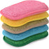 Multipurpose Kitchen Scrub Sponges, Heavy Duty Cleaning Non-Scratch Scrub Sponge, Reusable Microfiber Sponge for Household Cleaning, Random Colors (Multicolour)