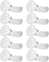 10pcs Shoe Clips for Diy Crafts: Stainless Steel Flat Blank Shoe Embellishments for Decoration Silver (1.25 X 0.78 Inch)