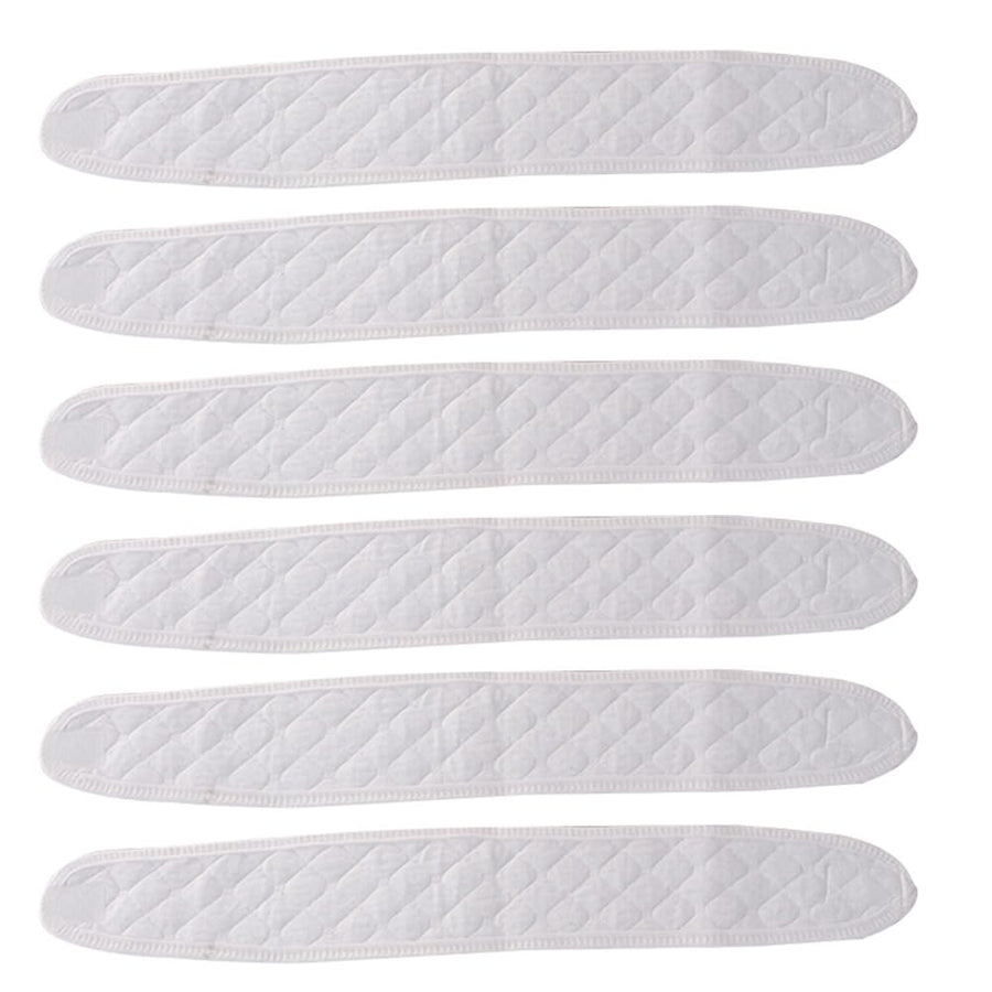 6pcs Cotton Baby Belly Band Infant Umbilical Cord Soft Newborn Navel Belt (White)