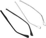 2 Sets Eyeglass Replacement Temples with Nose Pads Fit Glasses Repair Kit Includes Screws Washers Screwdriver of Durable Transparent Arms for Eyewear