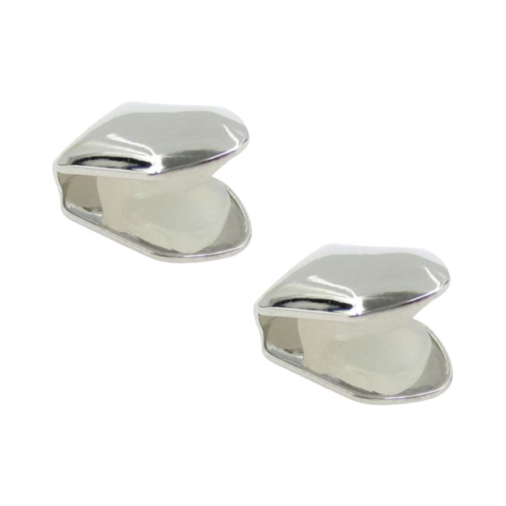 4pcs Silver Plated Small Single Tooth Cap Hip Hop Teeth Grill Decoration