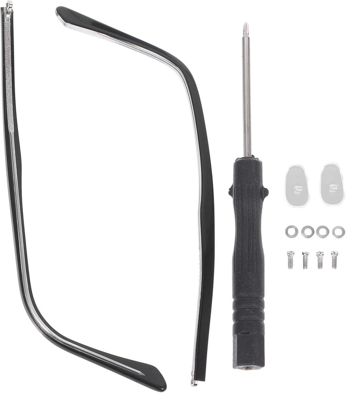 Black metal replacement glasses temple arm