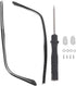 1 Pair Metal Glasses Replacement Temple, Eyeglass Arms Legs Replacement, Glasses Repair Kit Universal Glasses Arm Replacement Legs for Glasses, Sunglasses, Black