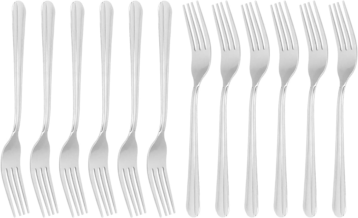 Heavy Weight Dinner Fork Set, 18-0 Stainless Steel 12-Piece, 7 Inches Table Forks