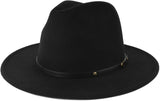 2XL/XL/L Felt Fedora Hats,M/S/XS Wide Brim Dress Hat,Plus Size Warm Panama Hat,Large Brim Jazz Hat for Women Men