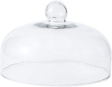 9 Inch Clear Glass Cake Dome, Home Kitchen Food Cover Pastry Display Stand Cheese Pudding Dome Cake Fresh Keeping Cover(Size:23cm)