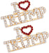 2pcs Crystal Trump Brooch - Official Trump 2024 Lapel Pin with Clear Container for Presidential Election Souvenir Gifts