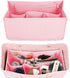 Rubber Beach Bag Organizer Compatible with Bogg Bag/Simply Southern Tote, Tote Organizer Insert Felt Bag Organizer Insert with 7 Pockets, Only for Bogg Bag XL Size (Pink)